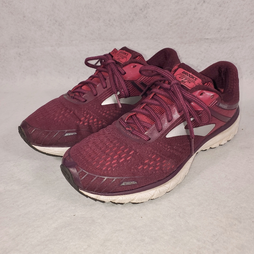 Women's Brooks Adrenaline GTS 18 Running Shoes Sneakers Size 10 Purple Athletic